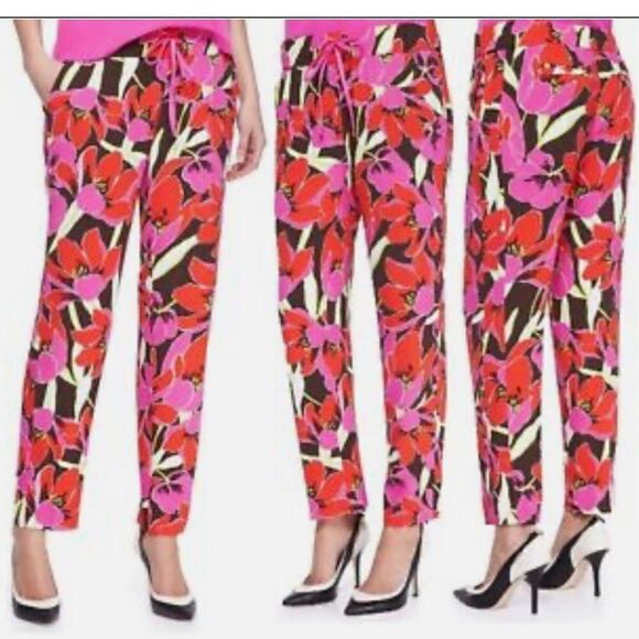 Kate Spade Sz 6 floral pants - Picture 1 of 10